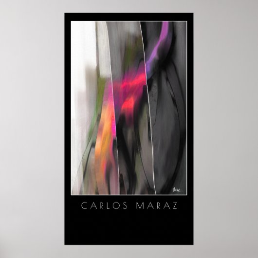 Abstract schilderen door Carlos Maraz Art Print (Voorkant)