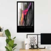 Abstract schilderen door Carlos Maraz Art Print (Thuiskantoor)