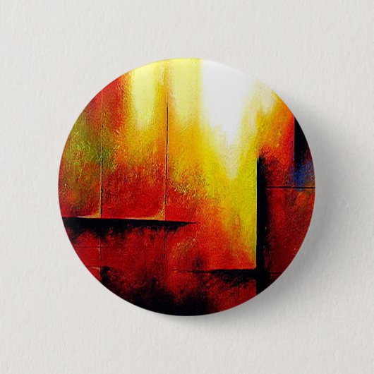 Abstract schilderen door Hizli Ronde Button 5,7 Cm (Voorkant)