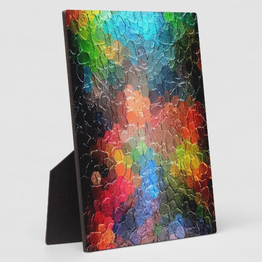 Abstract schilderen | Dynamische kleuren Fotoplaat (Zijkant)