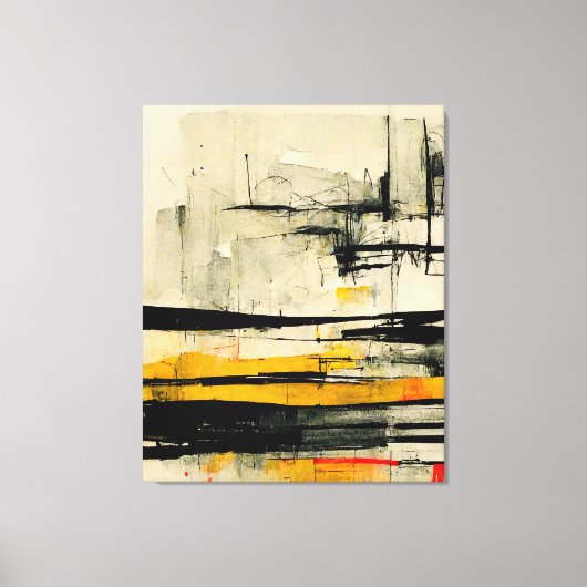 Abstract schilderen "Filosofie en abstractie". Canvas Afdruk (Voorkant)