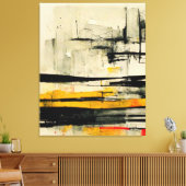 Abstract schilderen "Filosofie en abstractie". Canvas Afdruk (Insitu (Woonkamer))