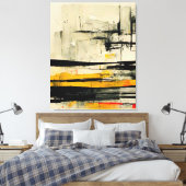 Abstract schilderen "Filosofie en abstractie". Canvas Afdruk (Insitu (Slaapkamer))