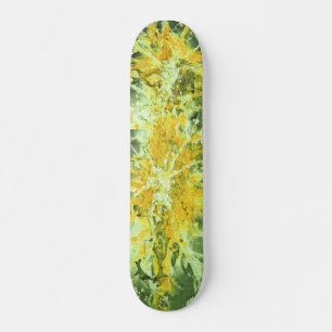 Abstract schilderen geelgroene splattergrunge skateboard