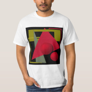 Abstract schilderen, geometrische vormen t-shirt