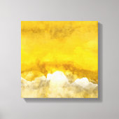 Abstract schilderen, goud, wit, grijs, modern canvas afdruk (Voorkant)