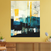 Abstract schilderen "hoge diepten". canvas afdruk (Insitu (Woonkamer))