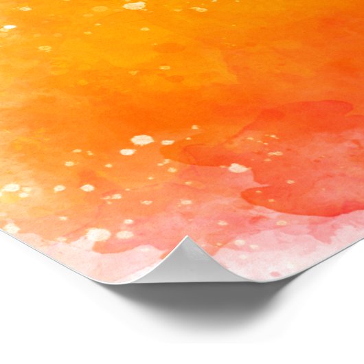 Abstract Schilderen Kleurrijk Geel en Rood Poster (Hoek)