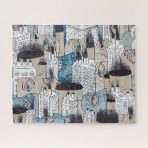 Abstract schilderen legpuzzel