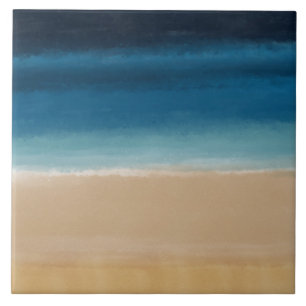 Abstract schilderen met de moderne Gold Blue-Water Tegeltje