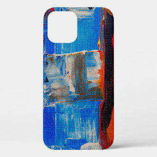Abstract schilderen met geordende kleur iPhone 12 hoesje