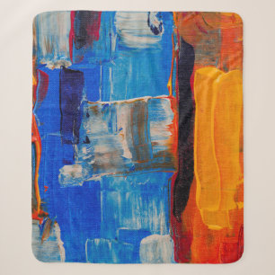 Abstract schilderen met geordende kleur sherpa deken