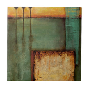 Abstract schilderen met pianosleutels tegeltje