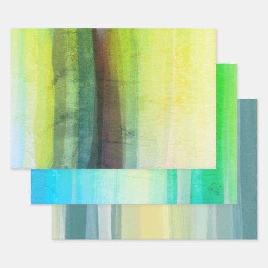 Abstract schilderen met verschillende kleuren inpakpapier vel (Set)