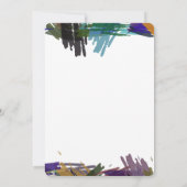 Abstract Schilderen met Waterverf Verjaardagsfeest Kaart (Achterkant)