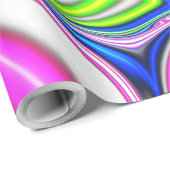 Abstract schilderen modern 3d effect in neonkol cadeaupapier (Rol Hoek)