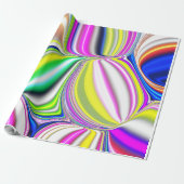 Abstract schilderen modern 3d effect in neonkol cadeaupapier (Uitgerold)