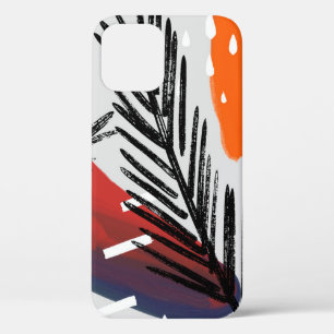 Abstract schilderen naadloos patroon met inkteleme iPhone 12 hoesje