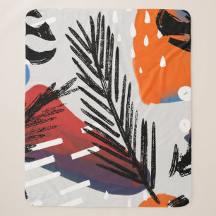 Abstract schilderen naadloos patroon met inkteleme sherpa deken