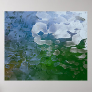 Abstract schilderen op beton. 2d illustratie. Va Poster