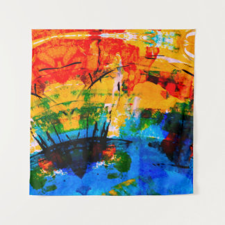 Abstract schilderen op betonwand. illustratie. wandkleed