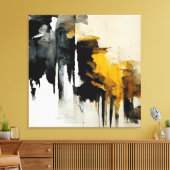 Abstract schilderen "Overzien van de wind". Canvas (Insitu (Woonkamer))