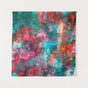 Abstract schilderen. Penseelstreken, verfvlekken.  Wandkleed