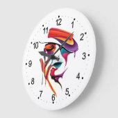 Abstract schilderen Pet kleurrijk Grote Klok (Hoek)