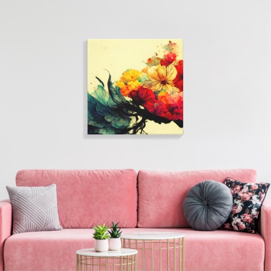 Abstract schilderen "Pygmy Ambrosia". Canvas afdru (Insitu (Woonkamer))