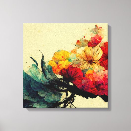 Abstract schilderen "Pygmy Ambrosia". Canvas afdru (Voorkant)