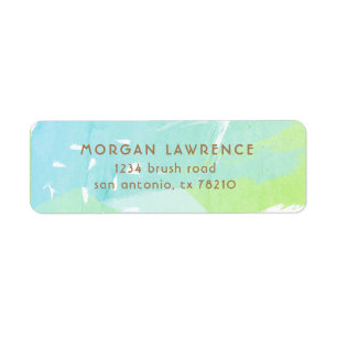 Abstract schilderen Retouradreslabel Etiket