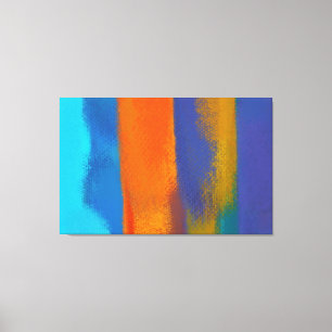 Abstract schilderen   Retro Colorful 12 Canvas Afdruk