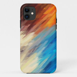 Abstract schilderen Retro Colorful 28 iPhone 11 Hoesje