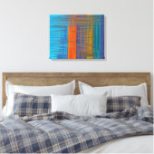 Abstract schilderen | Retrokleurig 11 Canvas Afdruk (Insitu (Slaapkamer))