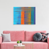 Abstract schilderen | Retrokleurig 11 Canvas Afdruk (Insitu (Woonkamer))