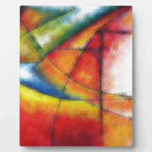abstract schilderen rood geel groen blauw fotoplaat