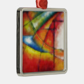 abstract schilderen rood geel groen blauw metalen ornament (Rechts)