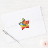 abstract schilderen rood geel groen blauw ster sticker (Envelop)