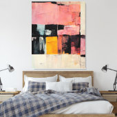 Abstract schilderen "Sunday Survival". canvas afdr (Insitu (Slaapkamer))