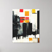 Abstract schilderen "The Battle Harbour". Canvas P Afdruk (Voorkant)