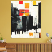 Abstract schilderen "The Battle Harbour". Canvas P Afdruk (Insitu (Woonkamer))