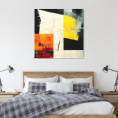 Abstract schilderen "Tropische trillingen". Canvas Afdruk (Insitu (Slaapkamer))