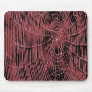 Abstract schilderen van een magenta roze kobweb muismat