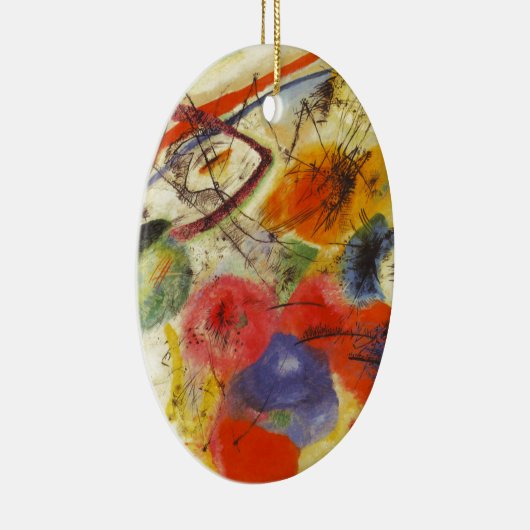 Abstract schilderen van Kandinsky Black Strokes Keramisch Ornament (Rechts)