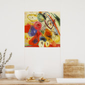 Abstract schilderen van Kandinsky Black Strokes Poster (Keuken)