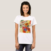 Abstract schilderen van Kandinsky Black Strokes T-shirt (Voorkant volledig)