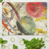 Abstract schilderen van Kandinsky Black Strokes Theedoek (Gevouwen)