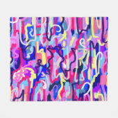 Abstract schilderen van vormen en kleuren fleece deken (Voorkant (Horizontaal))
