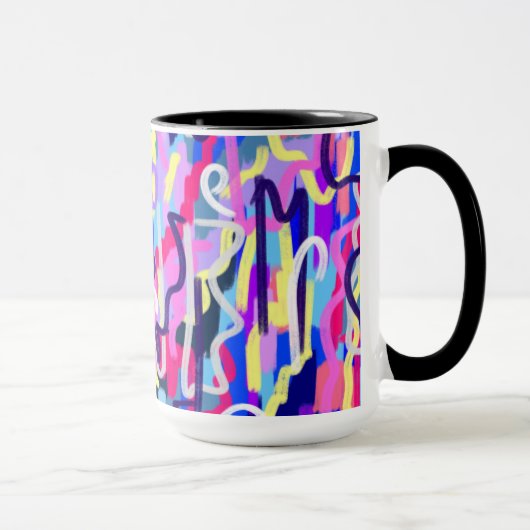 Abstract schilderen van vormen en kleuren mok (Rechts)