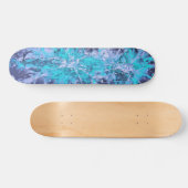 Abstract schilderij | blauwe splattergrunge skateboard (Horizontaal)